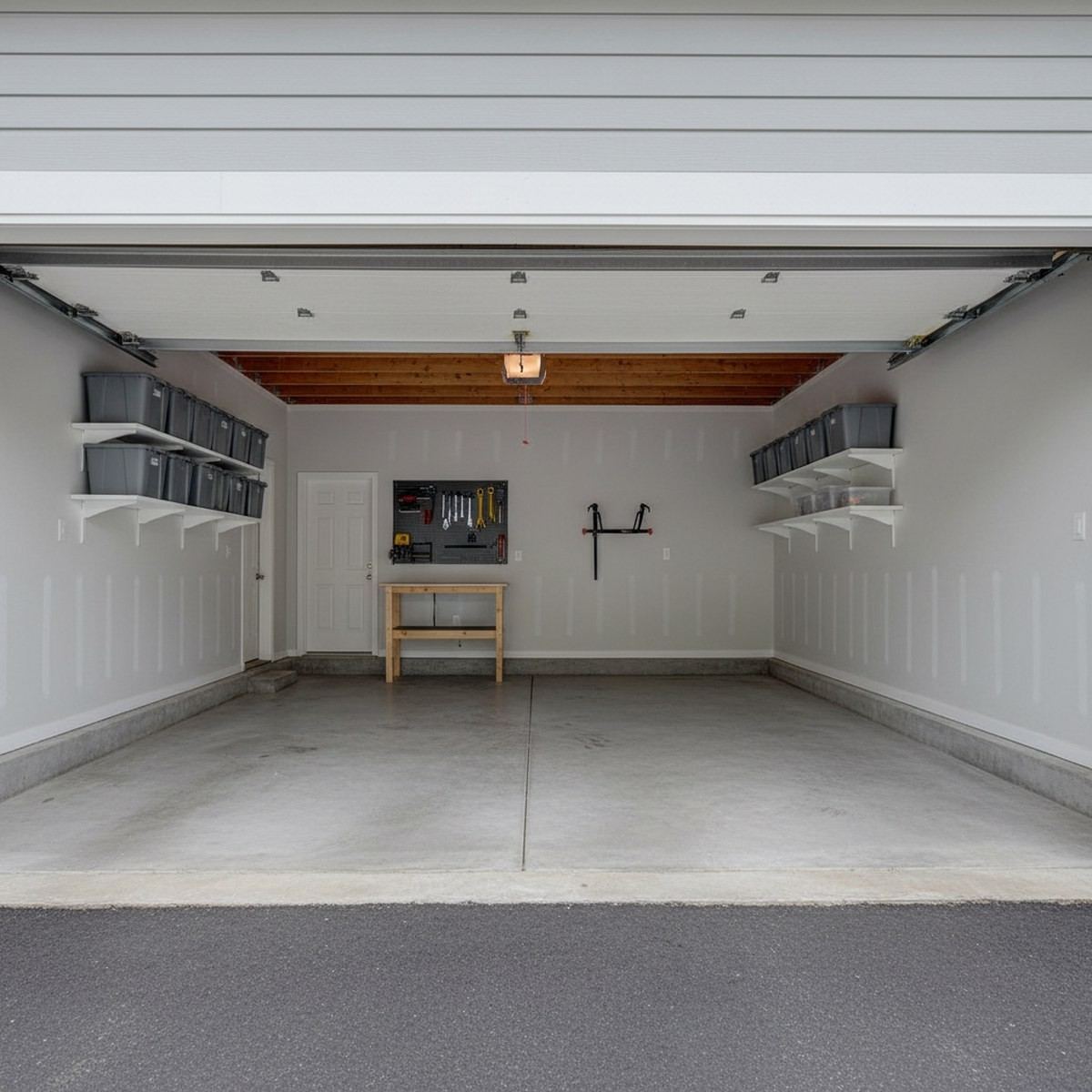The same Spokane garage, cleared out and swept clean after junk removal